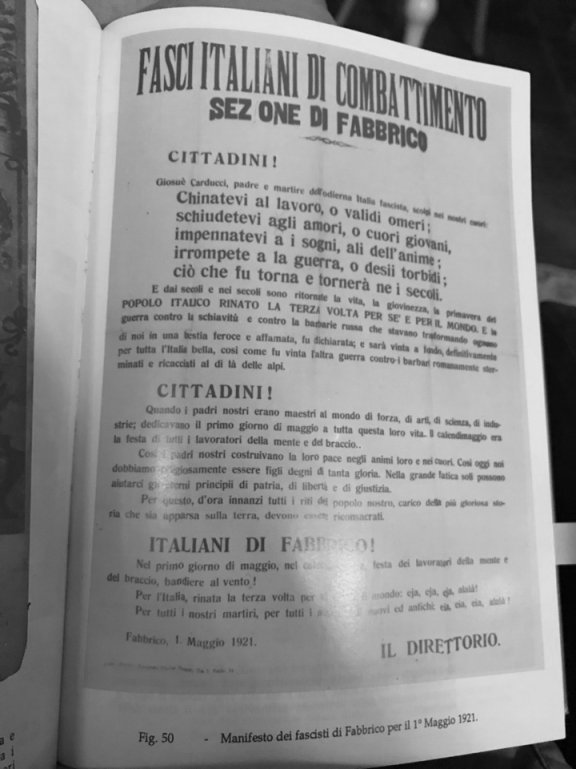 1 maggio 1921 i FASCISTI A FABBRICO